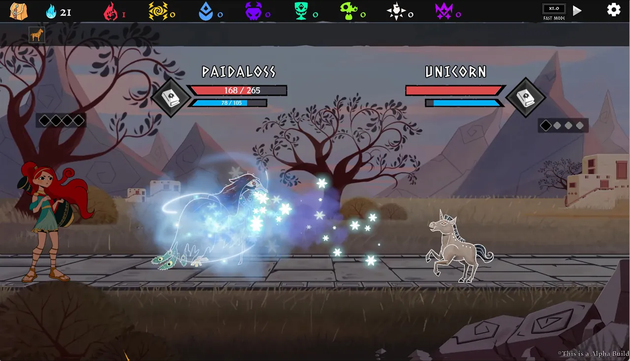 A battle in Legacy of Pandora